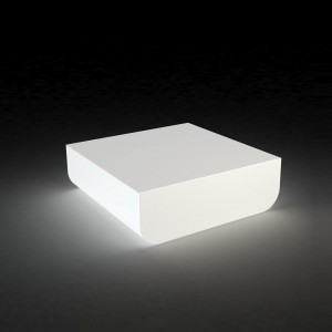 Mesa Centro Baja Ulm con Sobre de Cristal y Luces Led en su Interior