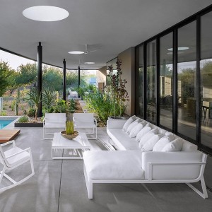 Sofá Flat Modular 1 de Gandía Blasco. Sofá de diseño para exteriores.
