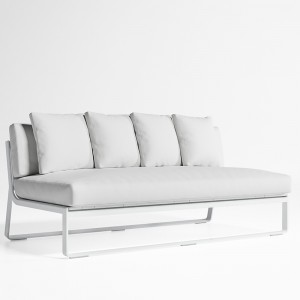 Sofá Flat modular 4 de Gandia Blasco. Sofá de diseño para exteriores.