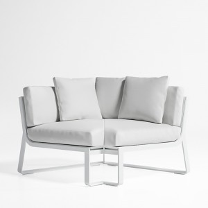 Sofá moderno modular 6 Flat de Gandía Blasco. Sofá de aluminio para terraza.