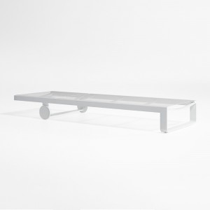 Tumbona moderna Flat Textil reclinable para exterior de Gandia Blasco.