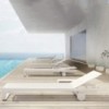 Tumbona moderna Flat Textil reclinable para exterior de Gandia Blasco.