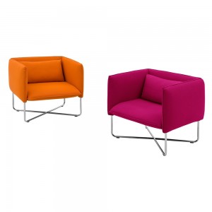 Butaca cómoda Groove para salón de Softline. Muebles de diseño nórdico.