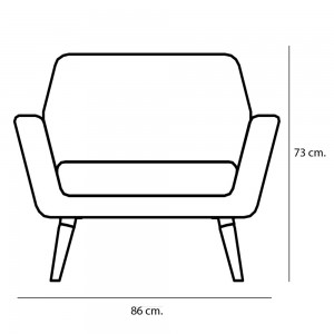 Butaca cómoda y compacta Scope para salón de Softline. Butacas, sillones y sofás.