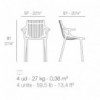 Sillón con brazos Ibiza Apilable de Vondom para exterior Diseñada por Eugeni Quitllet | Lluesma