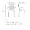 Butaca terraza Ibiza Apilable de Vondom para exterior Diseñada por Eugeni Quitllet | Lluesma