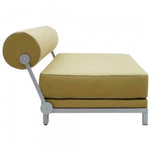 Sofá cama de diseño Sleep con posterior ajustable para dormitorio de Softline.