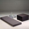 Pouf Trio de Softline. Pouf tapizado convetible en colchón para dormitorio.