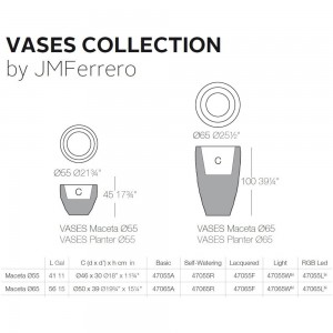 Macetero Light Vases con Autorriego y Luz Led con Mando a Distancia