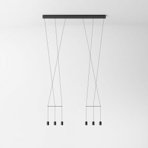 Lámpara suspensión Wireflow lineal de Vibia. Tienda online lámparas modernas.