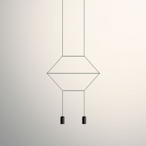 Lámpara suspensión Wireflow lineal de Vibia. Tienda online lámparas modernas.