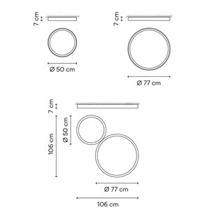 Lámpara minimalista de techo Up de Vibia. Tienda online lamparas modernas.