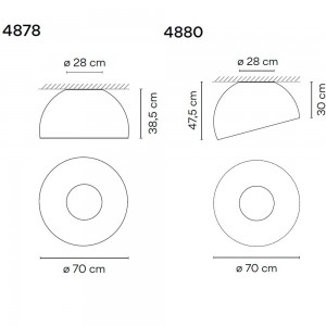 Lámpara techo Duo de Vibia. Diseño de iluminación original para el hogar.