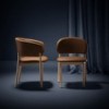 Silla con brazos comedor RC con pies madera de Blasco&Vila. Sillones tapizados.