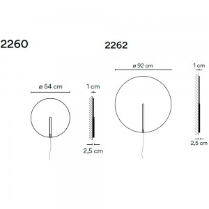 Lámpara aplique Guise de Vibia. Diseño moderno de lámparas para pared.