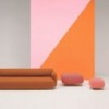 Pouf Buddy de Pedrali. Poufs tapizados de diseño. Poufs modernos para salón.