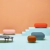 Pouf Buddy de Pedrali. Poufs tapizados de diseño. Poufs modernos para salón.