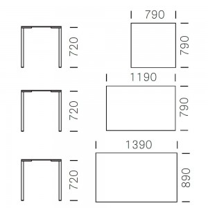 Mesa TG Togo de Pedrali. Mesas de diseño. Mesas modernas de exteriores.