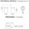 Silla Babila 2750 de Pedrali. Sillas de diseño. Sillas para comedor o contract.