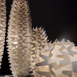 Lámpara de pie para interior Cactus Gold Slamp. Diseño moderno italiano.