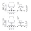 Sillón ejecutivo Elinor 3755 de Pedrali. Sillones modernos para oficinas.