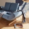 Sofá cama individual Ghia Wood de diseño para oficina de Innovation Living.