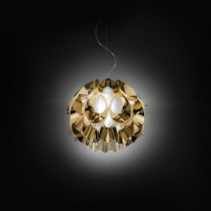 Lámpara suspendida Flora de Slamp. Diseño floral italiano hecho a mano.