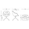 Silla AAC 121 tapizado Soft de Hay. Silla giratoria tapizada.