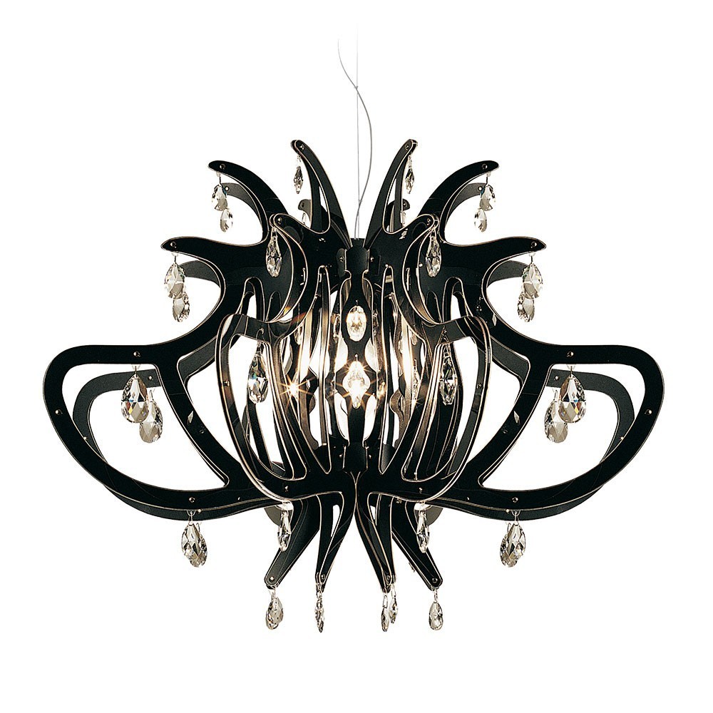 Lámpara colgante diseño moderno y lujuso Medusa de Slamp con  56 cristales Swarovski