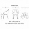 Silla AAC 123 tapizado soft de Hay. Silla nórdica tapizada.