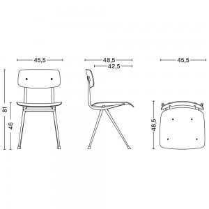 Silla Result asiento tapizado Hay. Silla nórdica tapizada. Sillas de diseño.