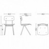 Silla Result asiento tapizado Hay. Silla nórdica tapizada. Sillas de diseño.