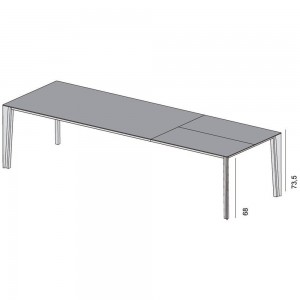 Mesa Skin Extensible Desalto. Mesa moderna apta para interiores y exteriores.