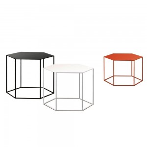 Mesita Auxiliar Hexagon para salón de Desalto. Mesa de diseño italiano.