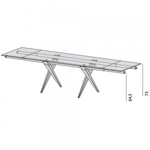 Mesa Tender Extensible de Desalto. Mesas extensible de diseño italiano.