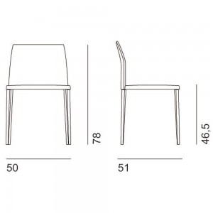 Silla Nara de Desalto. Muebles de diseño italiano. Sillas y taburetes.