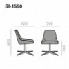 Silla Alya SI-1550 base giratoria de Andreu World para ambiente contract.