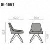 Silla Alya base de madera SI1551 de Andreu World para hogar y oficina.