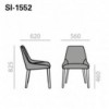 Silla Alya SI1552 tapizada de Andreu World. Diseños para interiores.