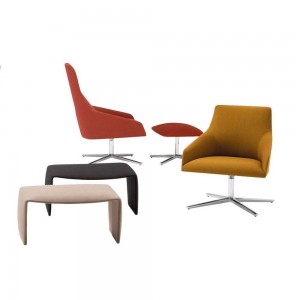 Reposapiés tapizado Alya RS-1528 de Andreu World para interiores.