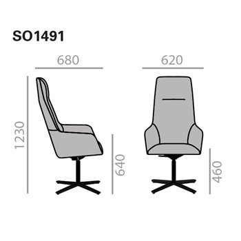 Alya Executive SO-1491. Sillón de respaldo alto Andreu World para oficina.