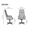 Alya Executive SO-1491. Sillón de respaldo alto Andreu World para oficina.