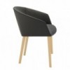 Moderno sillón Brandy SO-2996 en madera de Andreu World. Para Interiores.