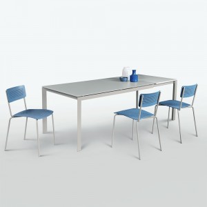 Mesa Paris Cristal de Ingenia. Mesas para salón extensibles. Diseño italiano.