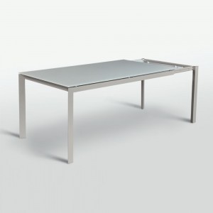 Mesa Paris Cristal de Ingenia. Mesas para salón extensibles. Diseño italiano.