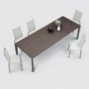 Mesa de melamina de diseño Prisma para salón de Ingenia.