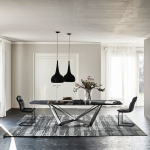 Mesa Skorpio CrystalArt de Cattelan Italia. Muebles modernos italianos.