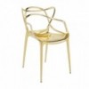 Silla de polipropileno Masters metalizada de Kartell con diseño original.