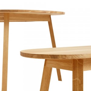 Banco Triangle Leg Hay de madera de Hay de diseño estilio nórdico.