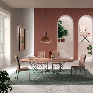 Mesa Fil8 Fija de Ozzio design. Mesa moderna de comedor Fija.